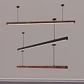 Modern Minimalist Linear LED Pendant Light With Slim Metal Design For Dining Area Lighting