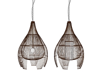 Southeast Asia Chandelier Bamboo Chandelier 3d model