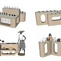 Booth Display Cabinet Model 3d model