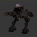 Mechanical Warrior Robot With Armored Body Weaponized Arms Antenna And Complex Mechanical Parts