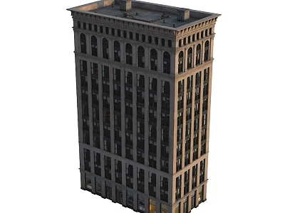 European Style Architecture With Arched Windows And Multi Story Classical Design 3d model