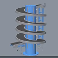 Industrial Spiral Conveyor Equipment With Multi Layer Structure And Conveyor Belt 3d model