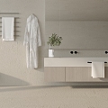 Modern washbasin combination bath combination 3d model