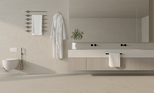 Modern washbasin combination bath combination 3d model