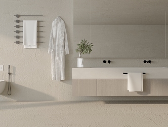 Modern washbasin combination bath combination 3d model