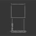 Metal Storage Rack With Curved Top And Platform Base Structure
