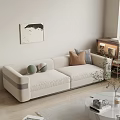 Modern Cream Style Double Sofa Cream Double Sofa 3d model