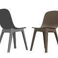 Modern Gray and Brown Dining Chairs with Sleek Design for Contemporary Home