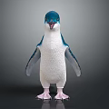 Standing Blue And White Reptile With Pink Feet And Detailed Body Texture