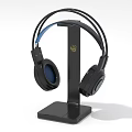 High Quality Black Over Ear Headphones With Stand And Ergonomic Design For Audio