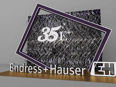 Endress+Hauser 35E Plus Brand Photo Spot With Purple Frame And Textured Background 3d model