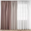 Textured Brown And Beige Curtains For Modern Living Room Window Decor
