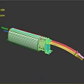 White Medical Tubular Device With Blue Connector And Flexible Purple Tube