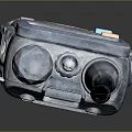 Vintage Portable Walkie Talkie With Long Antenna And Metal Body Design