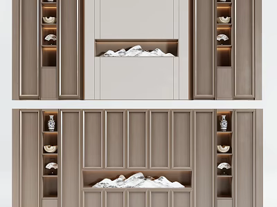 New Decorative Cabinet Wine Cabinet Dining Room Cabinet Bookcase Tea Room Cabinet Storage Cabinet Modeling Cabinet Background Wall 3d model
