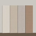 Upholstered Wall Panels In Various Neutral Tones With Textured Fabric For Modern Interior