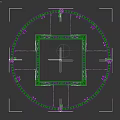 Large Stage Setup with Circular Metal Truss Overhead Lighting Fixtures and Gladiator Screens