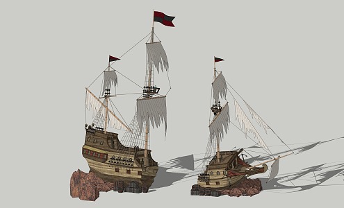 European Sailing Ship 3d model