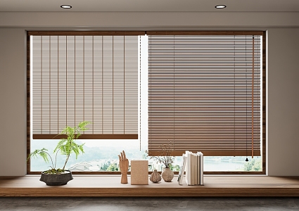 new bamboo curtain rolling curtain 3d model