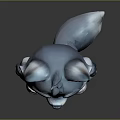 Cute Cartoon Wolf Figure Wearing Black Vest And Blue Jeans Standing On Dark Background