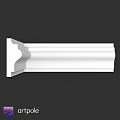 White Decorative Molding With Ornate Curved Design For Interior Decoration