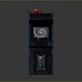 POLYBIUS Arcade Machine Interior With Red Cup Circular Screen Control Buttons And Coin Slot