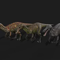 Vivid Dinosaur Models With Three Different Colors And Lifelike Details