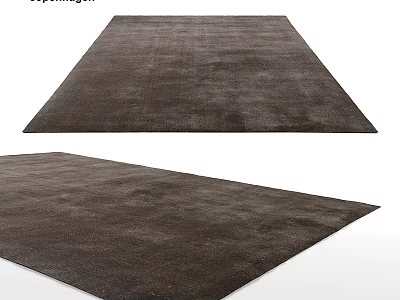 Dark Brown Square Carpet With Soft Plush Texture Ideal For Living Room Decor 3d model