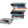 Stack of Diverse Books and Magazines with Colorful Covers and Various Topics