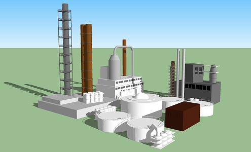 Power Plant Style Power Plant Industrial Equipment Fan 3d model