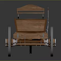Vintage Wooden Carriage Design With Spoked Wheels And Classic Wooden Structure