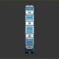 Information Wheel with Multiple Sections Blue and White Design Central Hub Spoke Structure