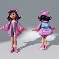 Lovely little girl 3d model