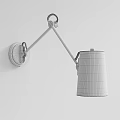 Modern Wall Lamps With Gold Metal Brackets And Brown Gray Blue Lampshades For Home Decor