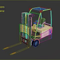 Electric Forklift Truck With Enclosed Cab And Front Forks For Industrial Operations