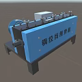Mechanical Industrial Equipment With Control Box Warning Sign Electric Motor And Metal Stand
