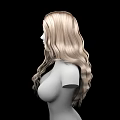 Game Movie Female Character With Golden Long Curly Hair And Black Background