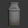 Sturdy Metal Household Milk Can With Two Side Handles And Wooden Base