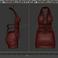 Green Halter Neck Dress with Sheer Mesh Tie Waist and Pleated Skirt Design