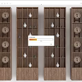 New Chinese Style Tea Cabinet Tea Rack Storage Rack Display Rack Decorative Rack 3d model