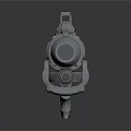 Futuristic Sci Fi Weapon With Metallic Barrel Intricate Mechanical Details And Design