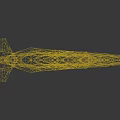 Fantasy Bow Weapon With Blue Glowing Blades And Intricate Decorative Details