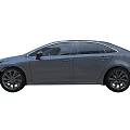 Gray Four Door Sedan With Streamlined Body Design And Alloy Wheels Front Grille