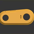 Yellow Industrial Mechanical Part With Curved Design And Multiple Holes Structure