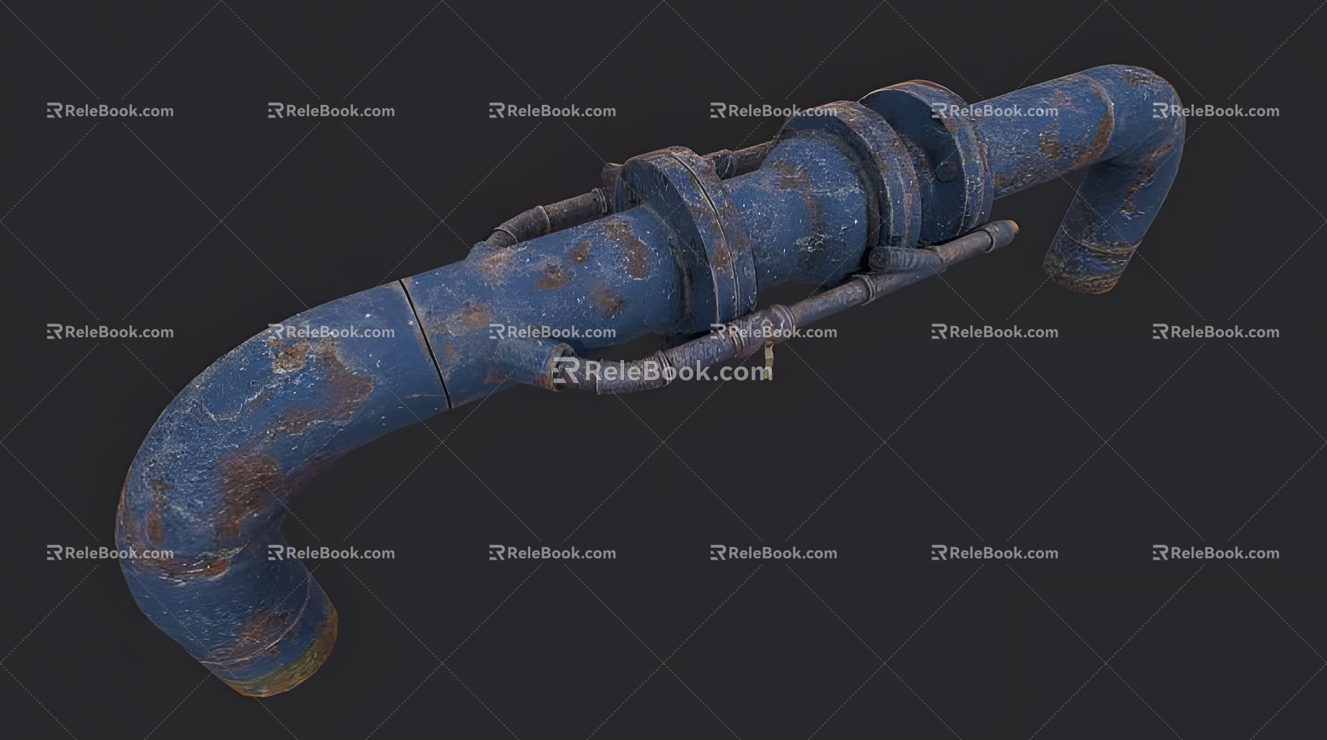 Modern Industrial Pipeline Modern Realistic Factory Industrial Pipeline Sewage Pipeline Gas Pipeline 3d model