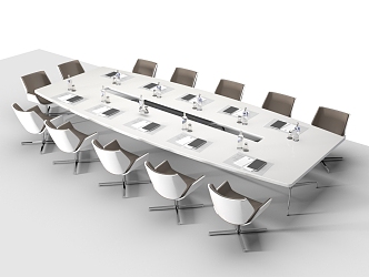 Modern Conference Table and Chair Large Conference Table Chair 3d model