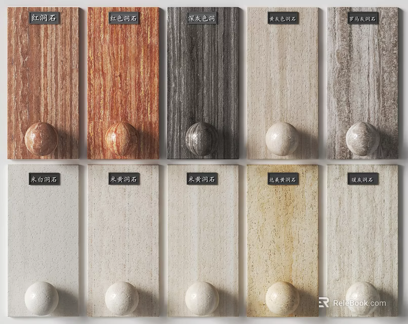 Floor Tiles Samples With Various Colors And Textures 3d model