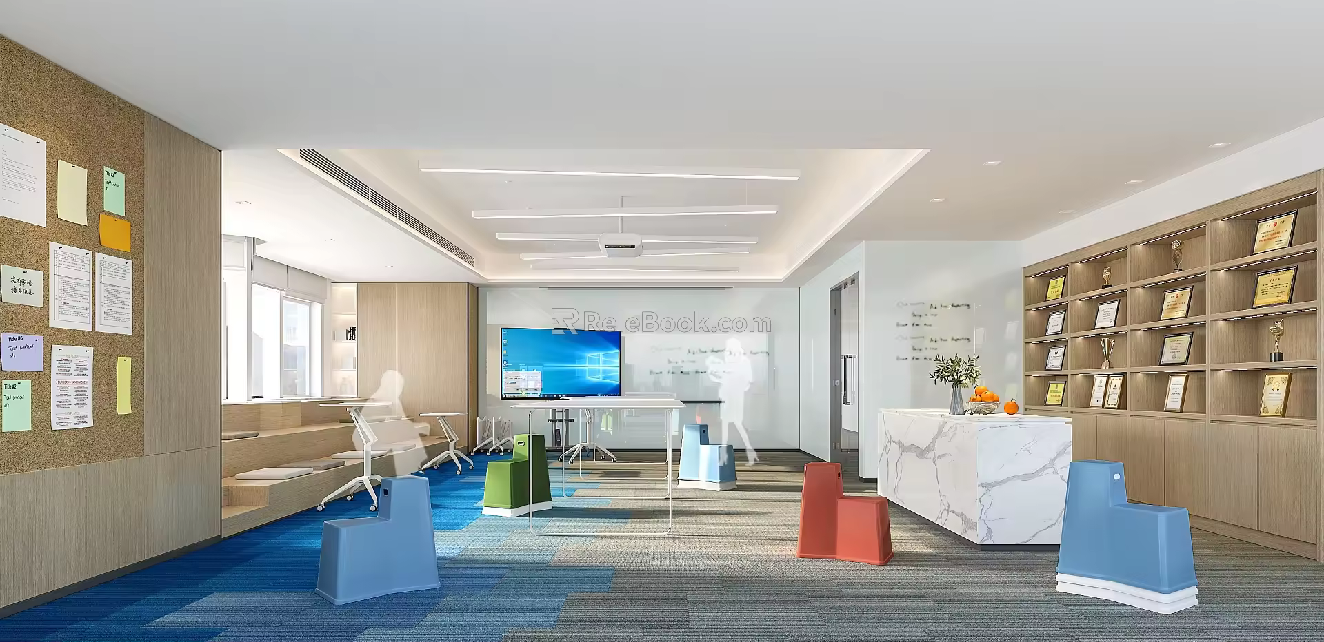 Modern Activity Room Office Exchange Activity Area 3d model