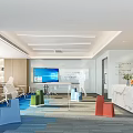 Modern Activity Room Office Exchange Activity Area 3d model