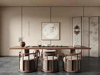 New Chinese Tea Room 3d model